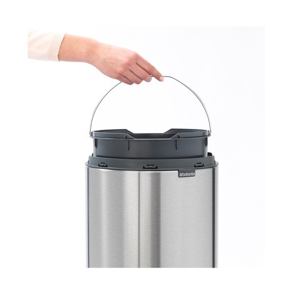 Stalowy kosz na śmieci otwierany na dotyk w kolorze matowego srebra 30 l Touch Bin – Brabantia-image-4
