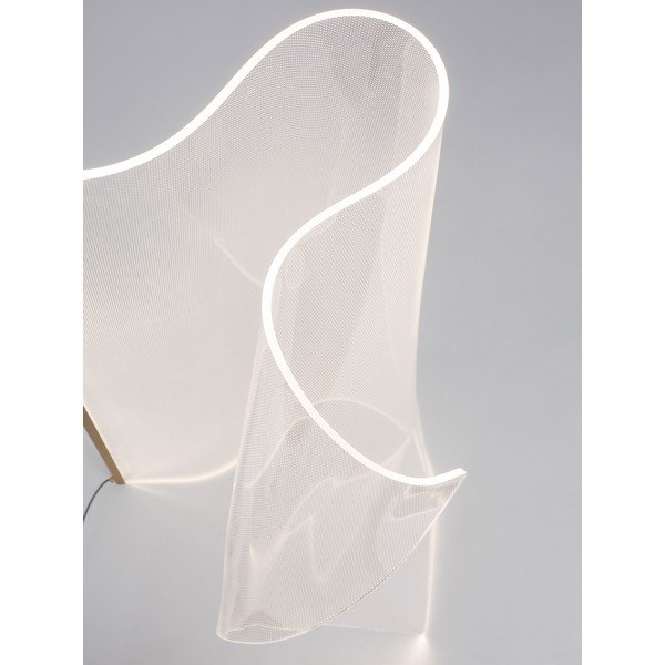 Aluminiowa lampa stojąca LED w kolorze złota z kloszem ze szkła akrylowego (wysokość 105 cm) Siderno – Nova Luce-image-1