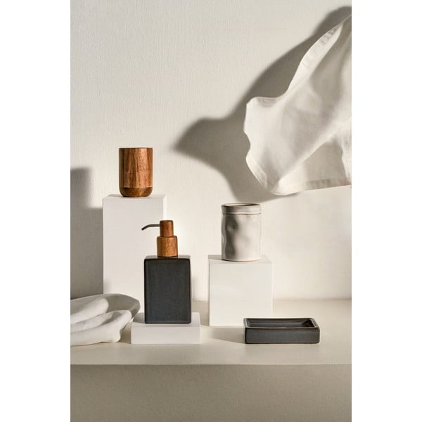 Kremowy ceramiczny kubek na szczoteczki do zębów Savel – Kave Home-image-2