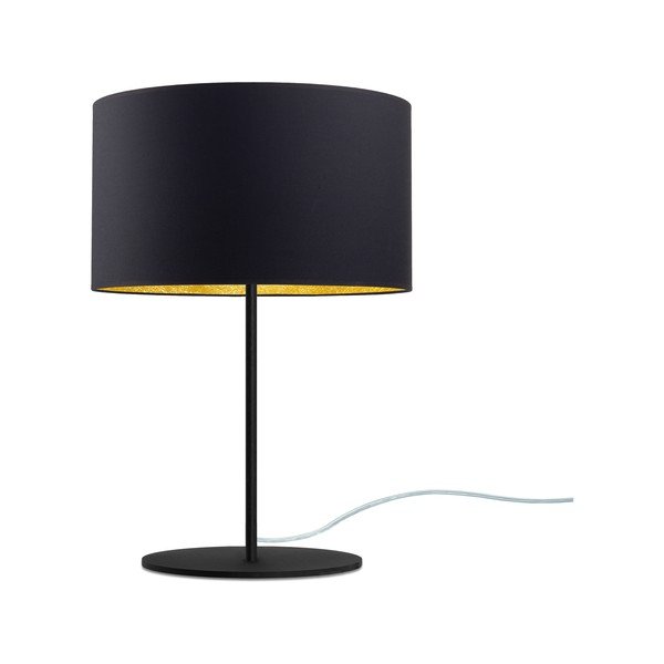Czarna lampa stołowa z wnętrzem w kolorze złota Sotto Luce MIKA M 1T