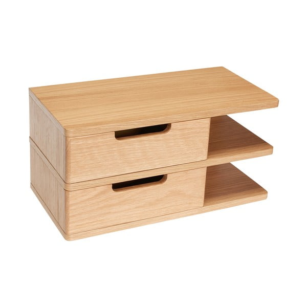 Wisząca szafka nocna z półką w dekorze dębu Öppen – Hübsch-image-3