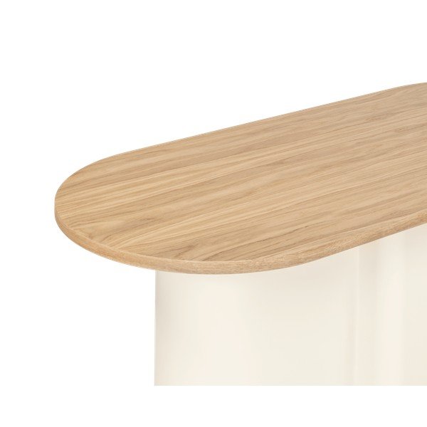 Beżowy stolik z blatem w dekorze dębu 50x115 cm Looi – noo.ma-image-2