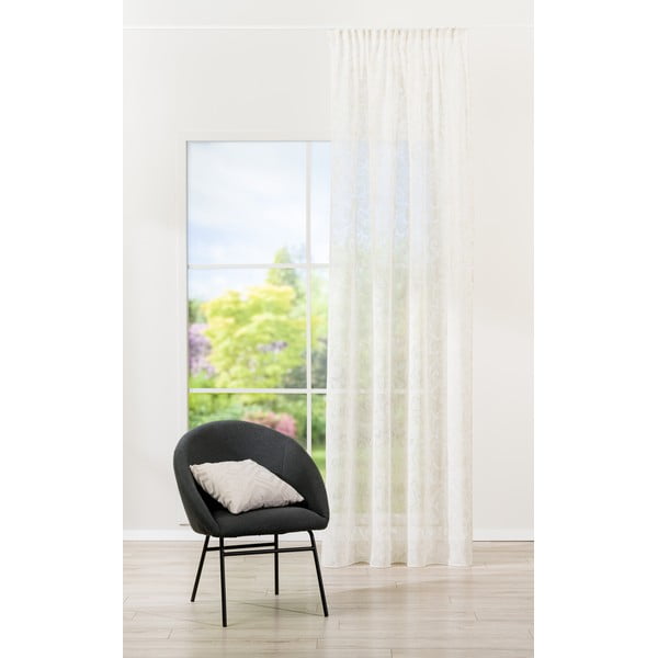 Beżowa firanka 140x260 cm Baroque – Mendola Fabrics-image-1