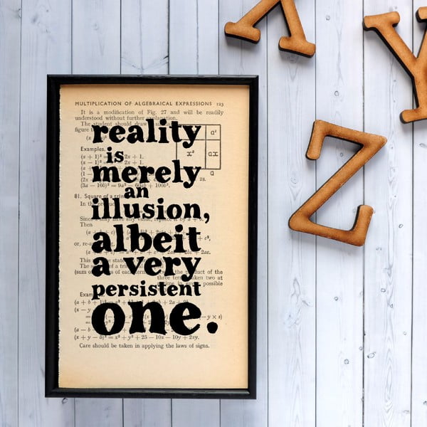 Plakat w
  drewnianej ramie Einstein Reality