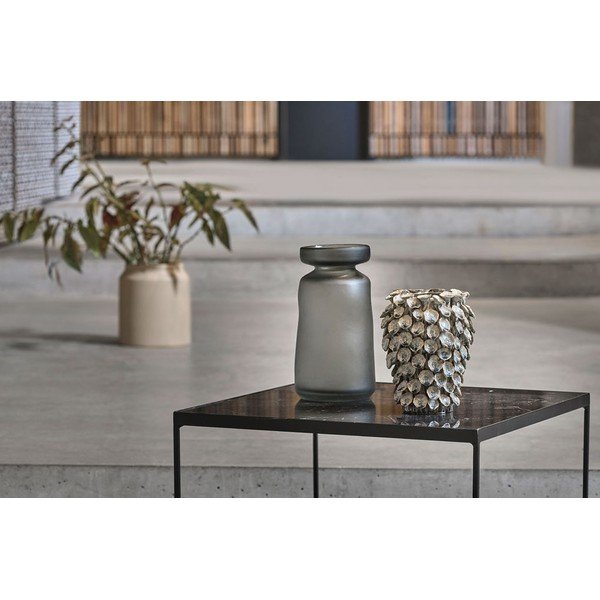 Czarny stolik z blatem w dekorze marmuru 60x60 cm Gorm – Villa Collection-image-1