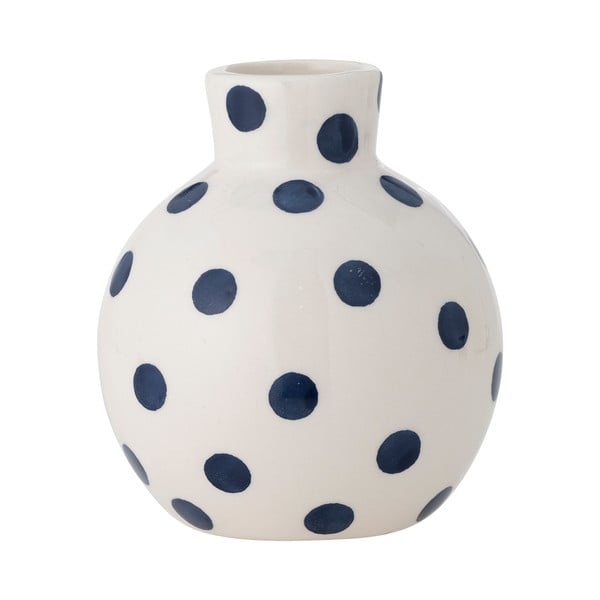 Biały ceramiczny ręcznie malowany wazon (wysokość 11 cm) Fian – Bloomingville