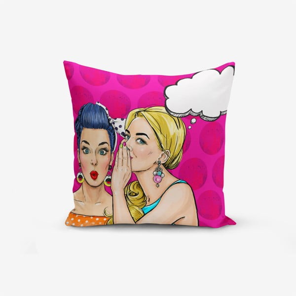 Poszewka na poduszkę z domieszką bawełny Minimalist Cushion Covers Pink Pop Art, 45x45 cm