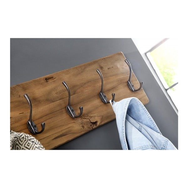 Wieszak na płaszcze z drewna tekowego HSM collection Railwood-image-3
