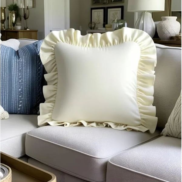 Poszewka na poduszkę z mieszanki bawełny 40x40 cm Ruffled – Mila Home-image-1