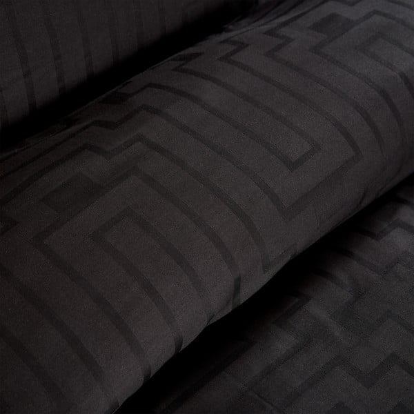 Czarna pościel dwuosobowa z satyny bawełnianej 200x200 cm – Bianca-image-3