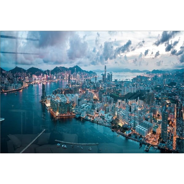 Szklany obraz 100x70 cm Hongkong – Wallity
