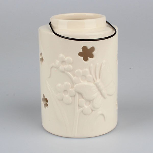 Kremowy ceramiczny lampion Dakls Butterfly