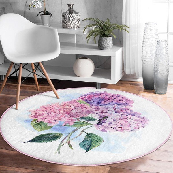 Okrągły dywan odpowiedni do prania i robotów sprzątających ø 100 cm Comfort – Mila Home-image-1