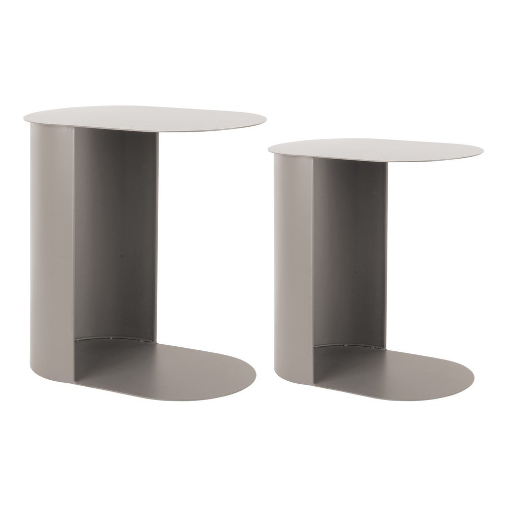 Metalowe stoliki zestaw 2 szt. 30x45 cm Riqueza Oval – Leitmotiv