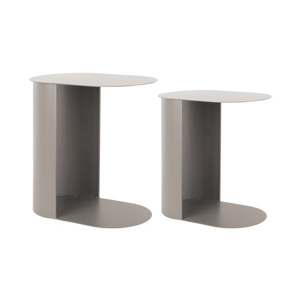 Metalowe stoliki zestaw 2 szt. 30x45 cm Riqueza Oval – Leitmotiv