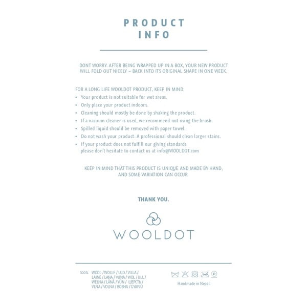 Antracytowa pleciona podkładka z wełny Wooldot Braider Coaster, 20x20 cm-image-4