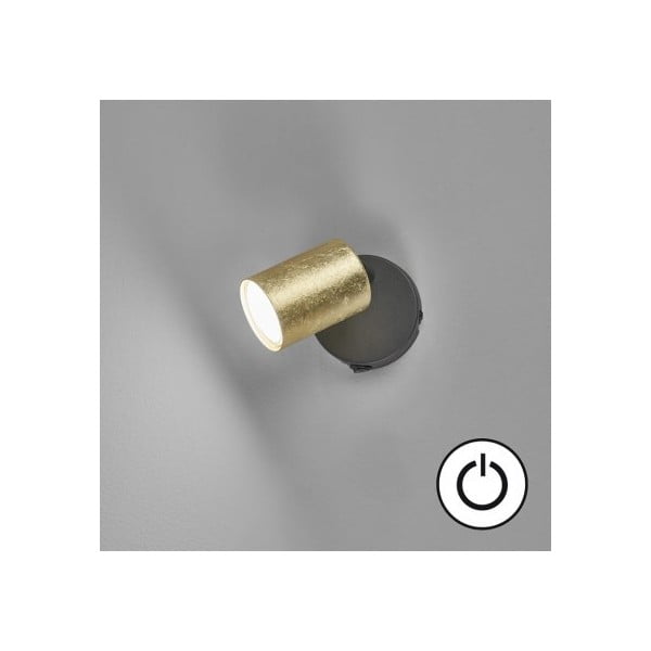 Kinkiet w czarno-złotym kolorze ø 8 cm Vano – Fischer & Honsel-image-1