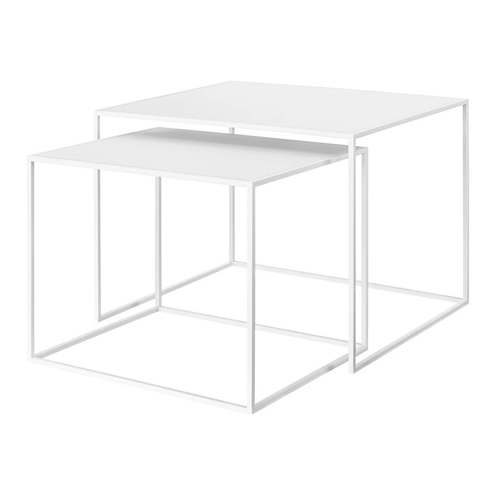 Białe metalowe stoliki zestaw 2 szt. 50x60 cm Fera – Blomus