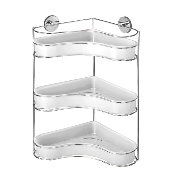 Samoprzyczepna 3-poziomowa półka narożna Wenko Vacuum-Loc, do 33 kg-image-2