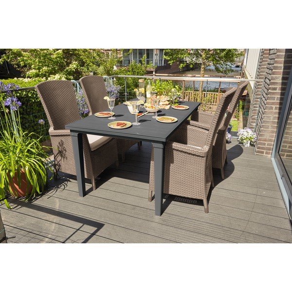 Jasnobrązowy plastikowy fotel ogrodowy Vermont – Keter-image-2