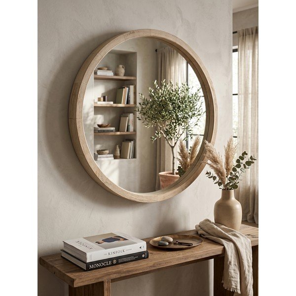 Lustro ścienne z drewnianą ramą 52x52 cm Tiziano – Yes Everyday-image-1