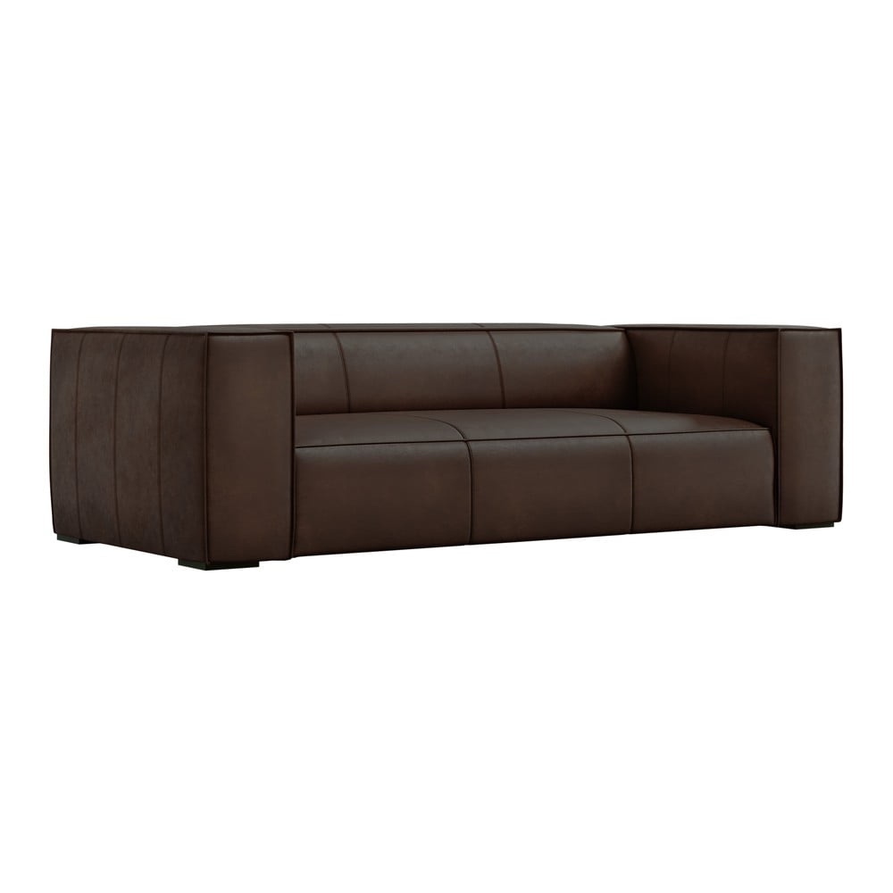 Ciemnobrązowa skórzana sofa 227 cm Madame – Windsor & Co Sofas (zdjęcie 2)