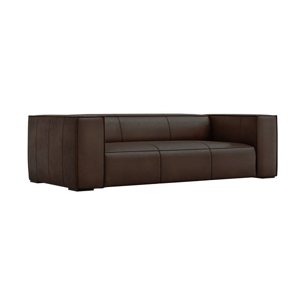 Ciemnobrązowa skórzana sofa 227 cm Madame – Windsor & Co Sofas-image-2