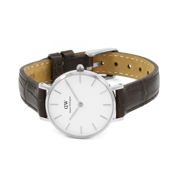 Zegarek damski z białym cyferblatem i z detalami w srebrnej barwie Daniel Wellington Petite York, ⌀ 28 mm-image-2