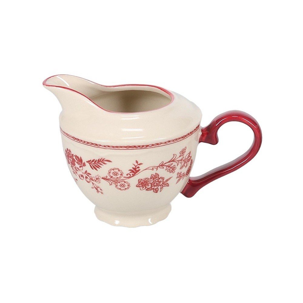 Bordowy/w kolorze kości słoniowej porcelanowy mlecznik 180 ml Cyril – S|P Collection