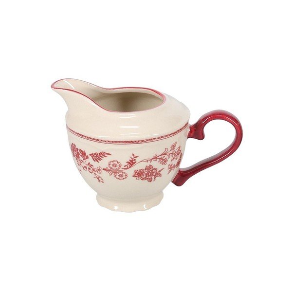 Bordowy/w kolorze kości słoniowej porcelanowy mlecznik 180 ml Cyril – S|P Collection