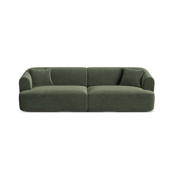 Zielona aksamitna sofa 255 cm Campi – Cosmopolitan Design