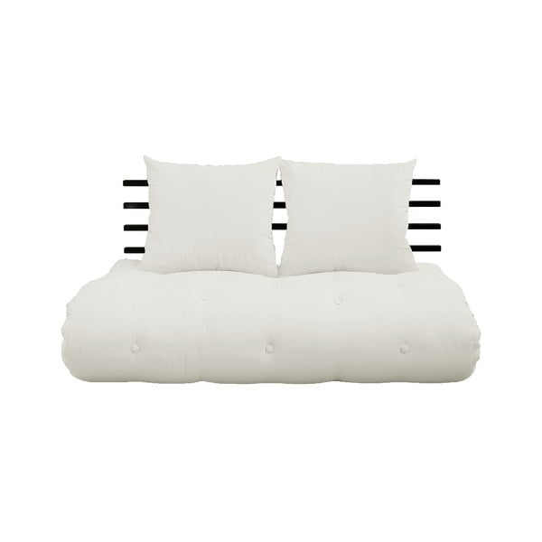 Sofa rozkładana z jasnobeżowym obiciem Karup Design Shin Sano Black/Natural