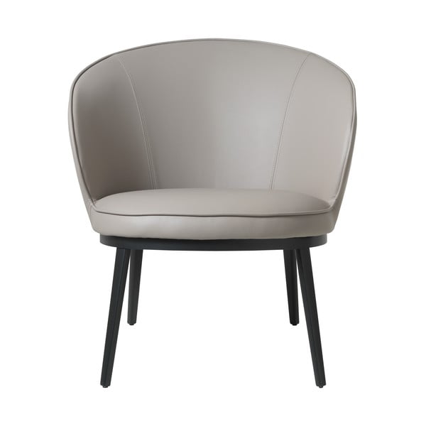 Szarobeżowy fotel z imitacji skóry Gain – Unique Furniture-image-2