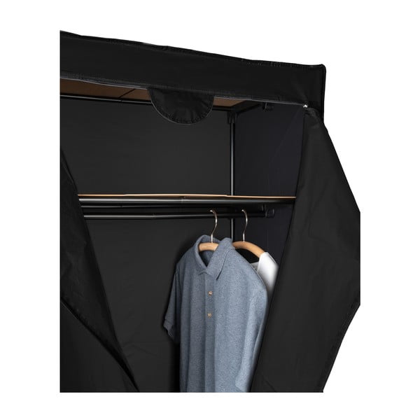 Czarna szafka materiałowa Wenko, 160x50x75 cm-image-3