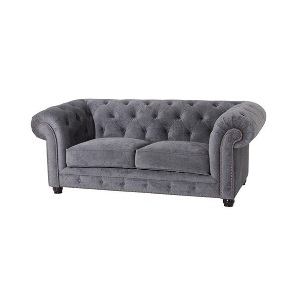 Szara sofa Max Winzer Orleans Velvet, 196 cm-image-1