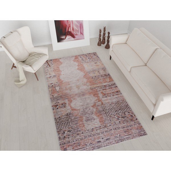 Jasnoczerwony dywan odpowiedni do prania 180x120 cm – Vitaus-image-1