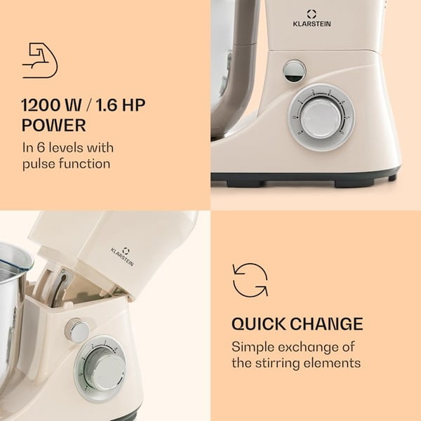 Beżowy robot kuchenny Klarstein Bella Pico 2G-image-4