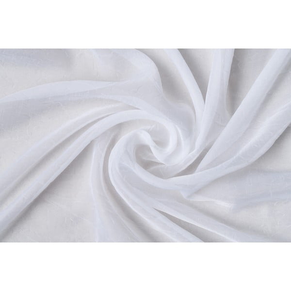 Biała firanka z woalu 140x245 cm Crush – Mendola Fabrics-image-2