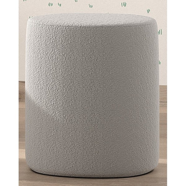 Jasnoszary puf dziecięcy z materiału bouclé MOON – Vipack-image-1