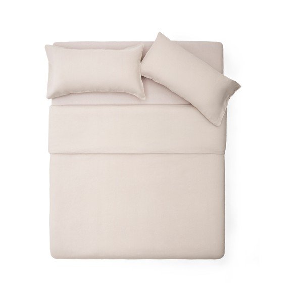 Szarobeżowa pościel dwuosobowa z mieszanki lnu 240x220 cm Simmel – Kave Home