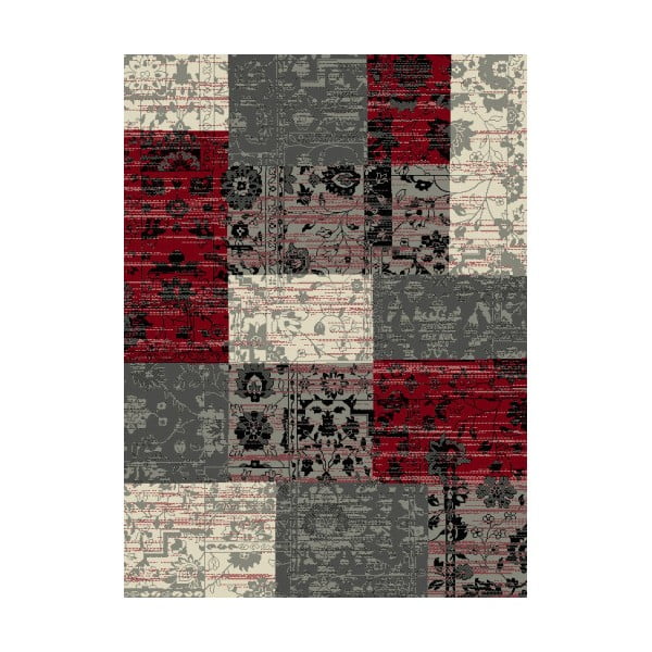 Szaro-czerwony dywan Hanse Home Prime Pile, 60x110 cm