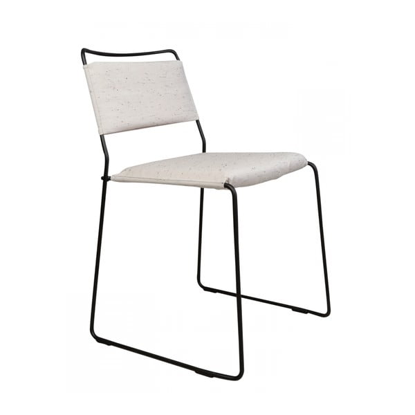 Białe krzesło z czarną konstrukcją OK Design One Wire