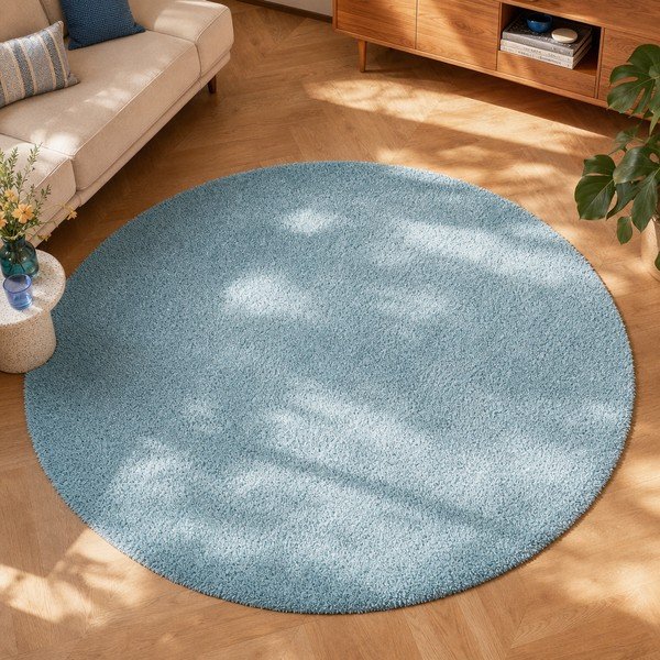 Jasnoniebieski dywan Universal Aqua Liso, ø 80 cm-image-4