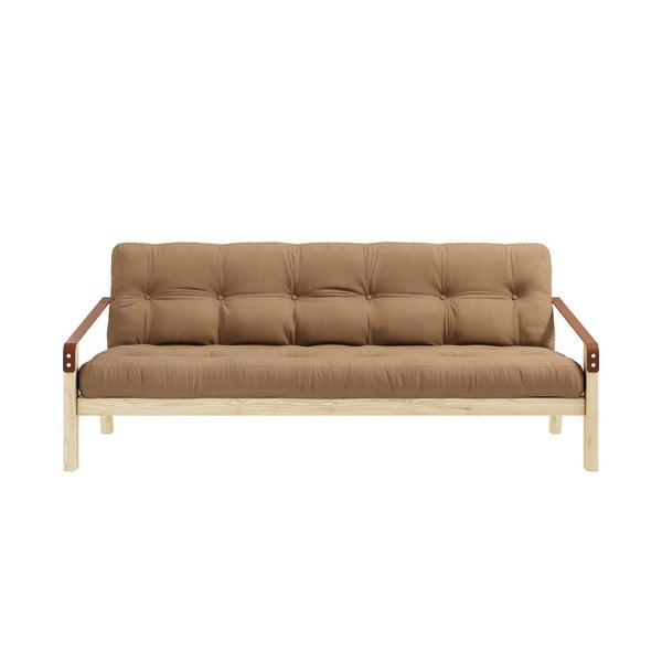 Sofa rozkładana z brązowym obiciem Karup Design Poetry Natural/Mocca