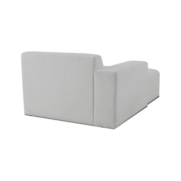 Biały moduł sofy z materiału bouclé (lewostronny) Roxy – Scandic-image-3