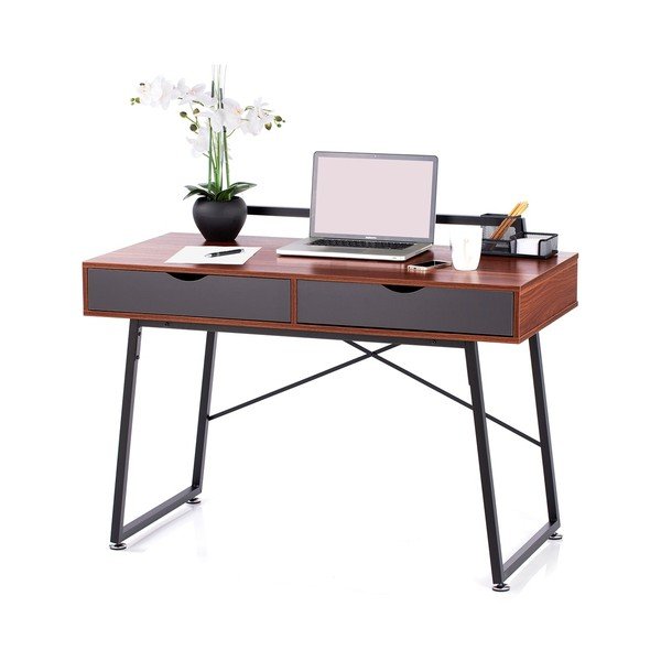 Biurko z blatem w dekorze orzecha 57.5x120 cm Tolm – Homede-image-3