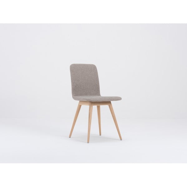 Beżowe krzesło do jadalni z dębową konstrukcją Gazzda Ena-image-1