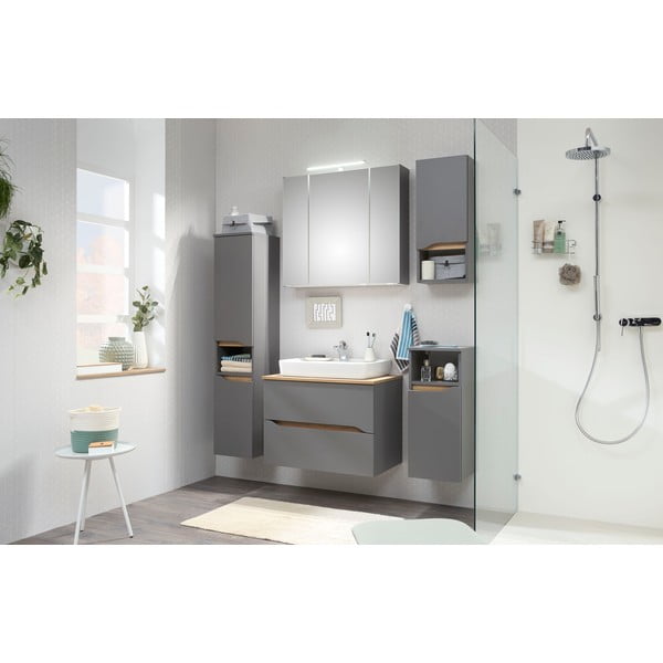 Szara niska szafka łazienkowa 30x72 cm Set 357 – Pelipal-image-1