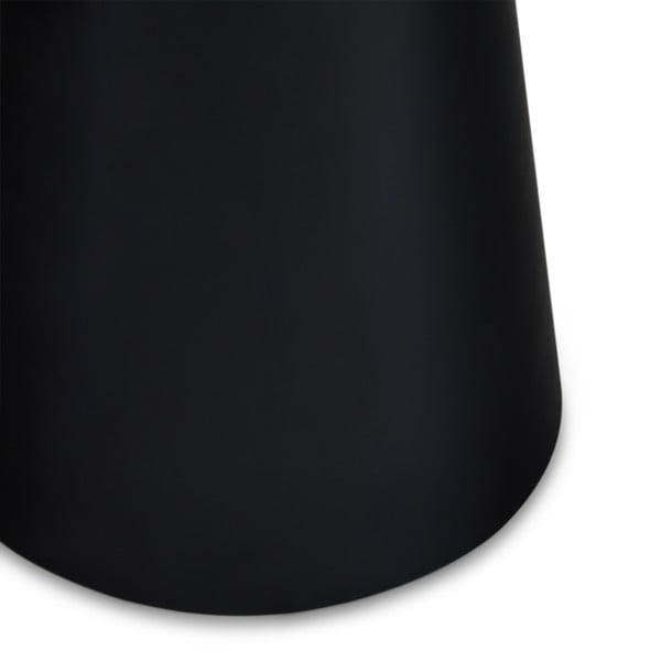 Czaro-jasnoszary stolik z blatem w dekorze marmuru ø 45 cm Tango – Furnhouse-image-4