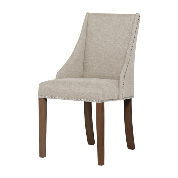 Kremowe krzesło z ciemnobrązowymi nogami Ted Lapidus Maison Patchouli
